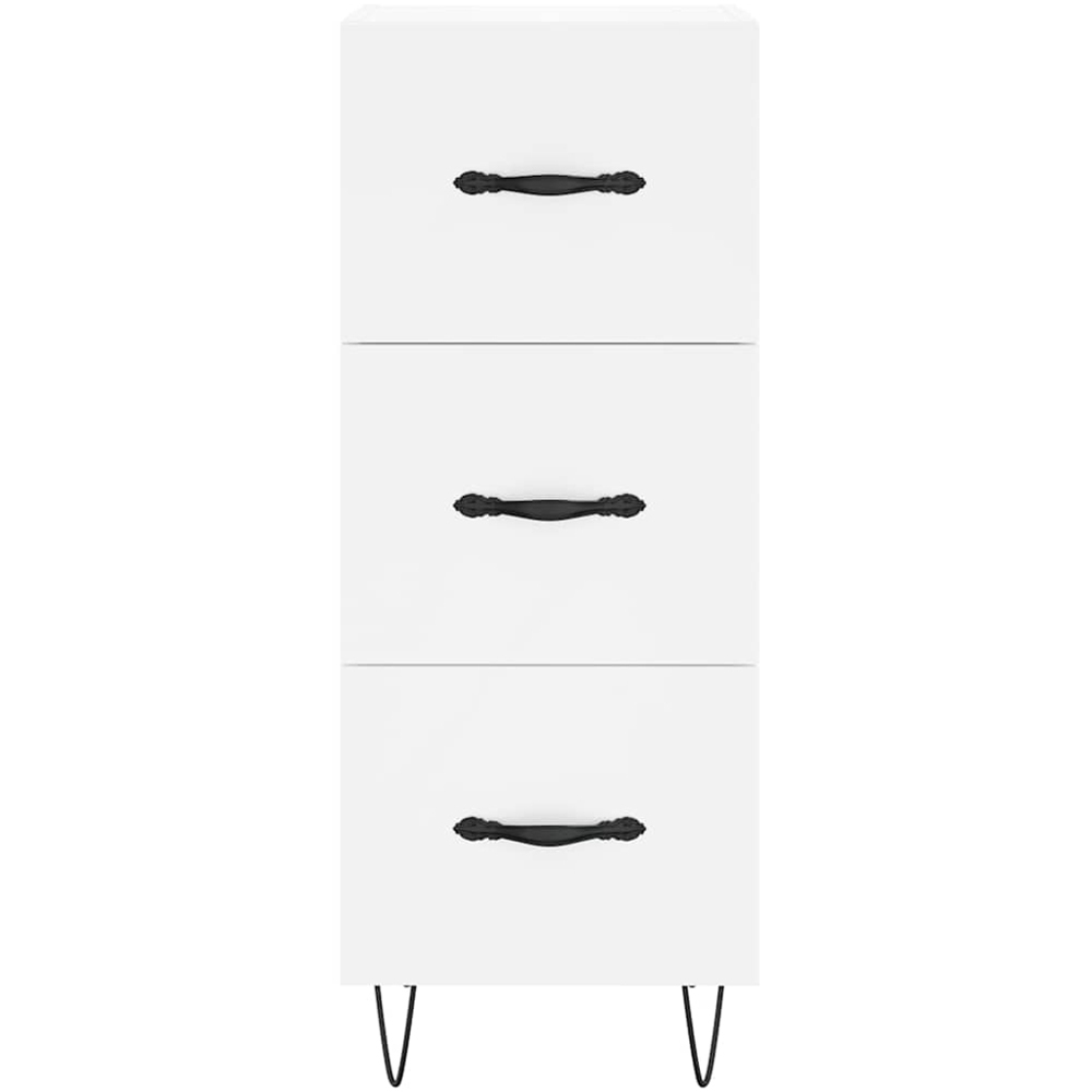 vidaXL Single Door 3 Drawer White Highboard Image 8