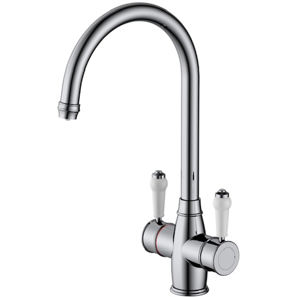 Reginox Vechi II Polished Chrome 3 in 1 Hot Water Tap Image 1