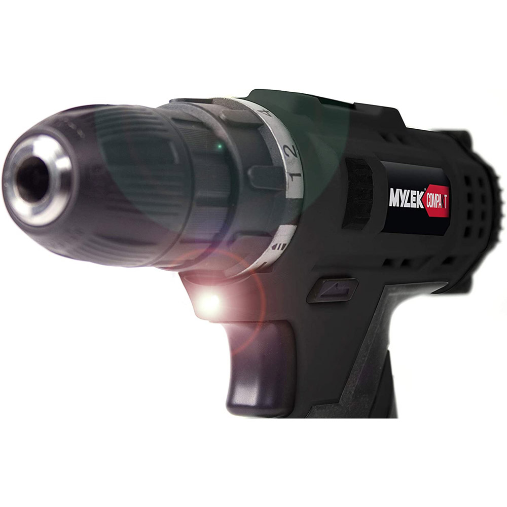 MYLEK 18V Lithium-Ion Drill Drive Including Battery and 130 Accessories Image 5
