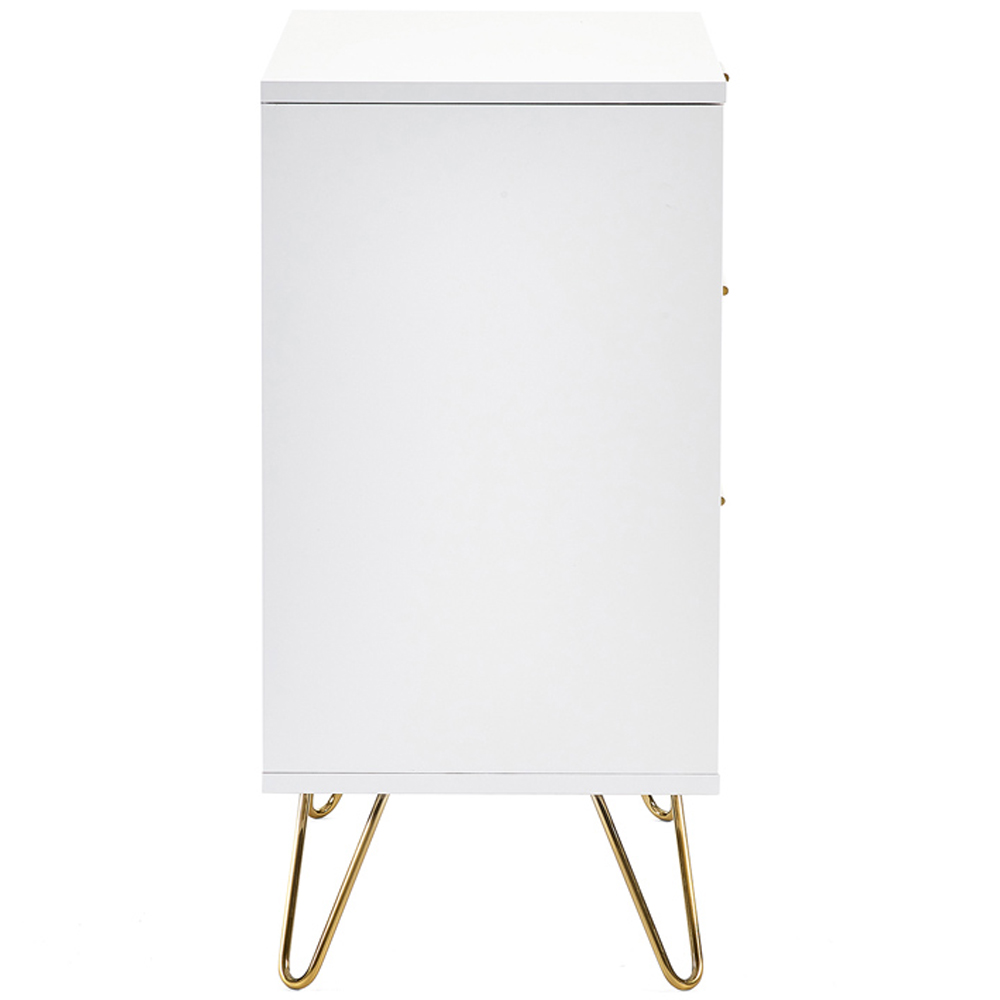 Julian Bowen Murano 3 Drawer Matt White Chest of Drawers Image 5