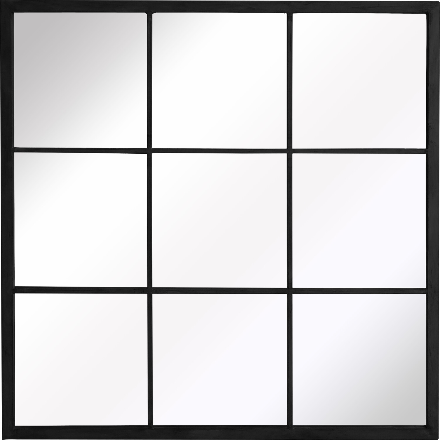 Square Black Indoor and Outdoor Window Mirror Image 1