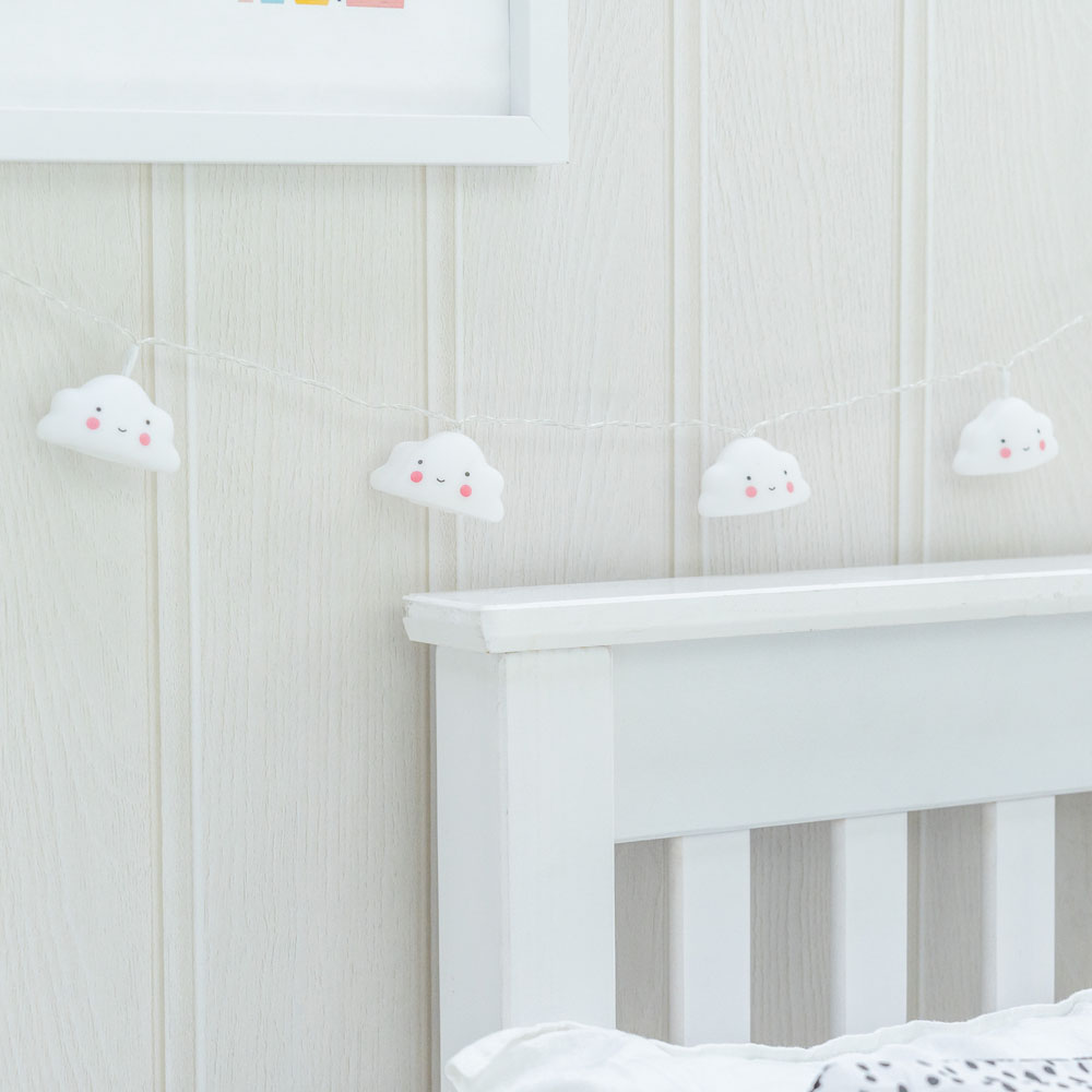ValueLights 10 Warm White LED Cloud Fairy String Lights Image 4