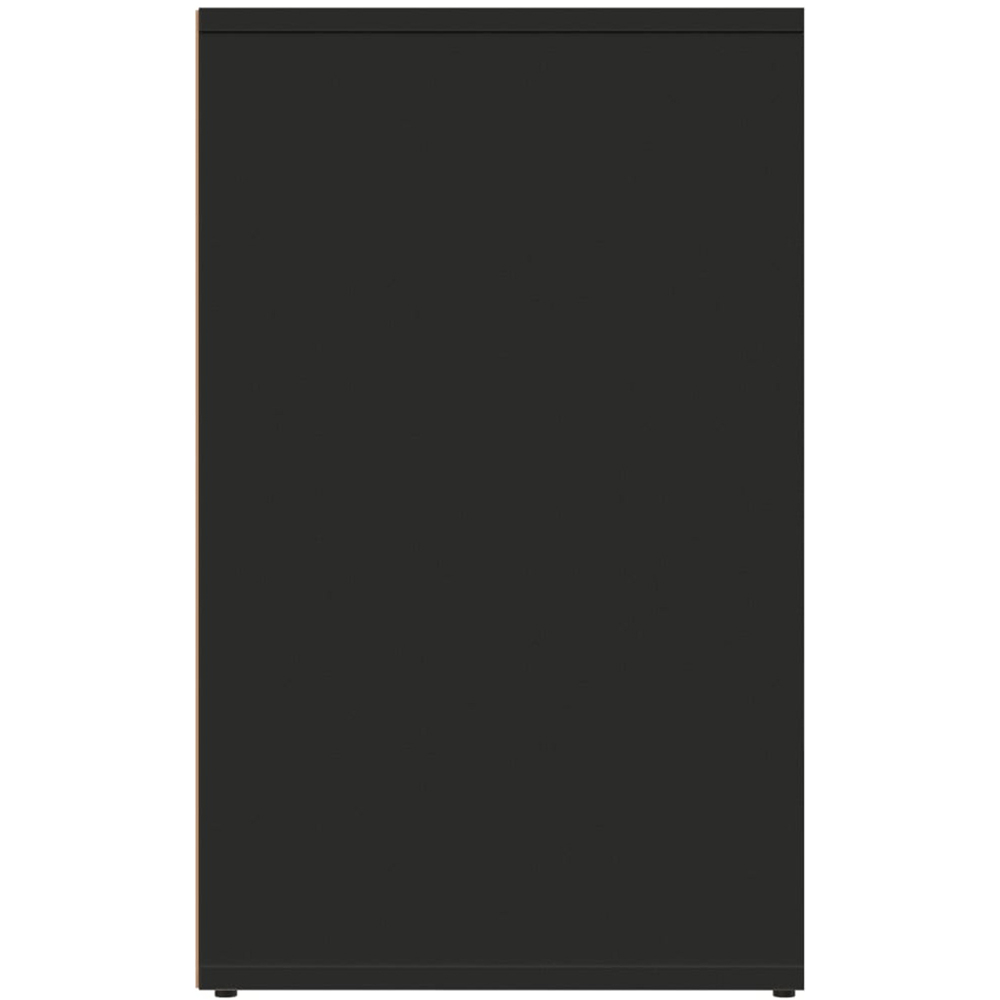 vidaXL 3 Shelf Black Engineered Wood Dressing Cabinet Image 4