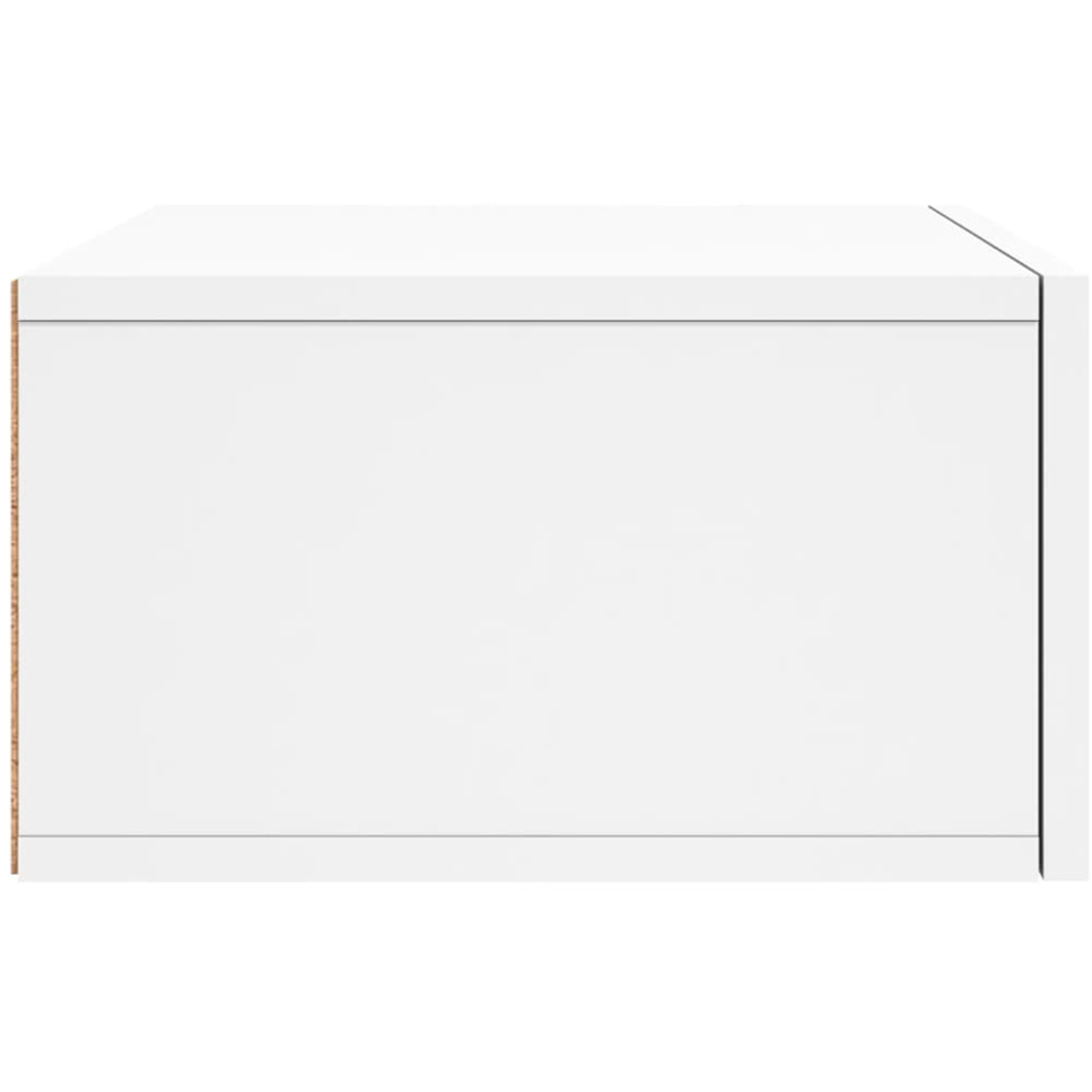 vidaXL Singe Drawer White Wall Mounted Bedside Table Image 7