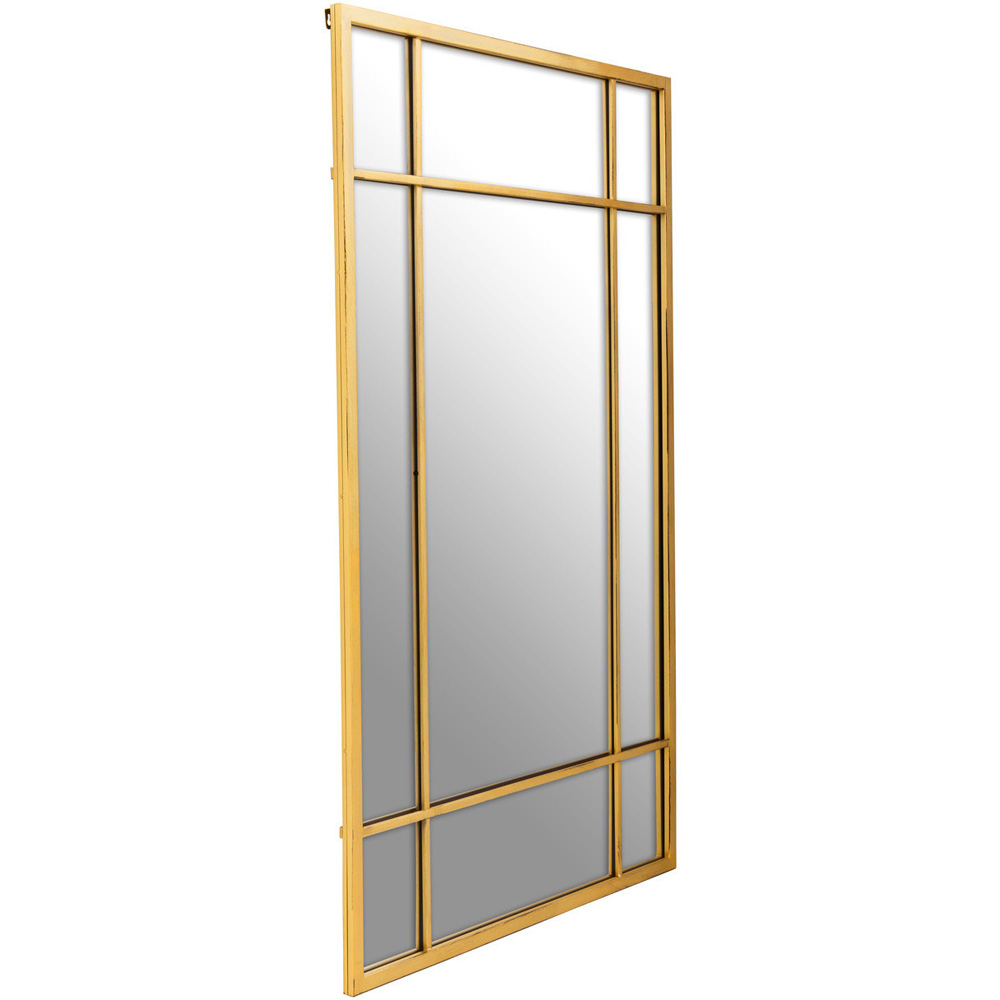 Premier Housewares Charlene Brushed Gold Finish Rectangular Wall Mirror Image 2