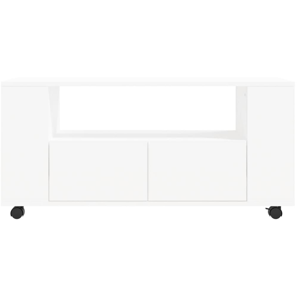 vidaXL 2 Drawer White TV Cabinet Image 6