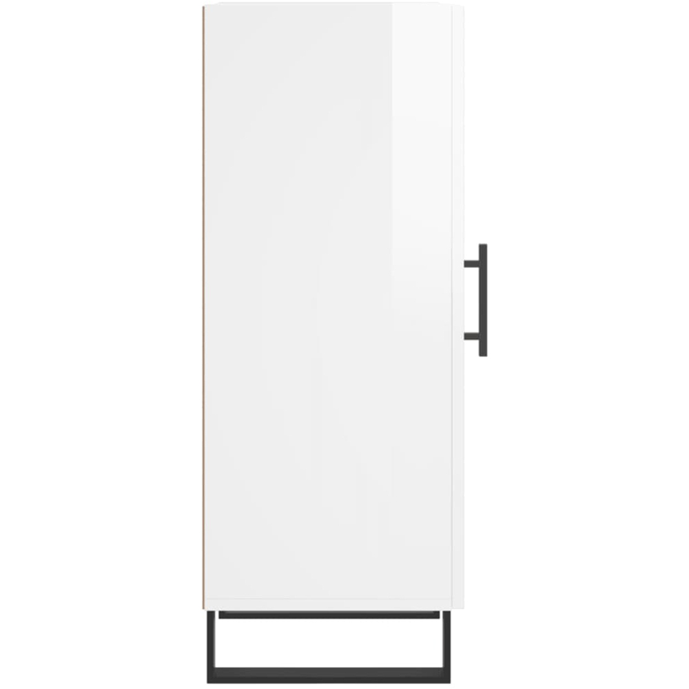 vidaXL Single Door High Gloss White Sideboard Image 7