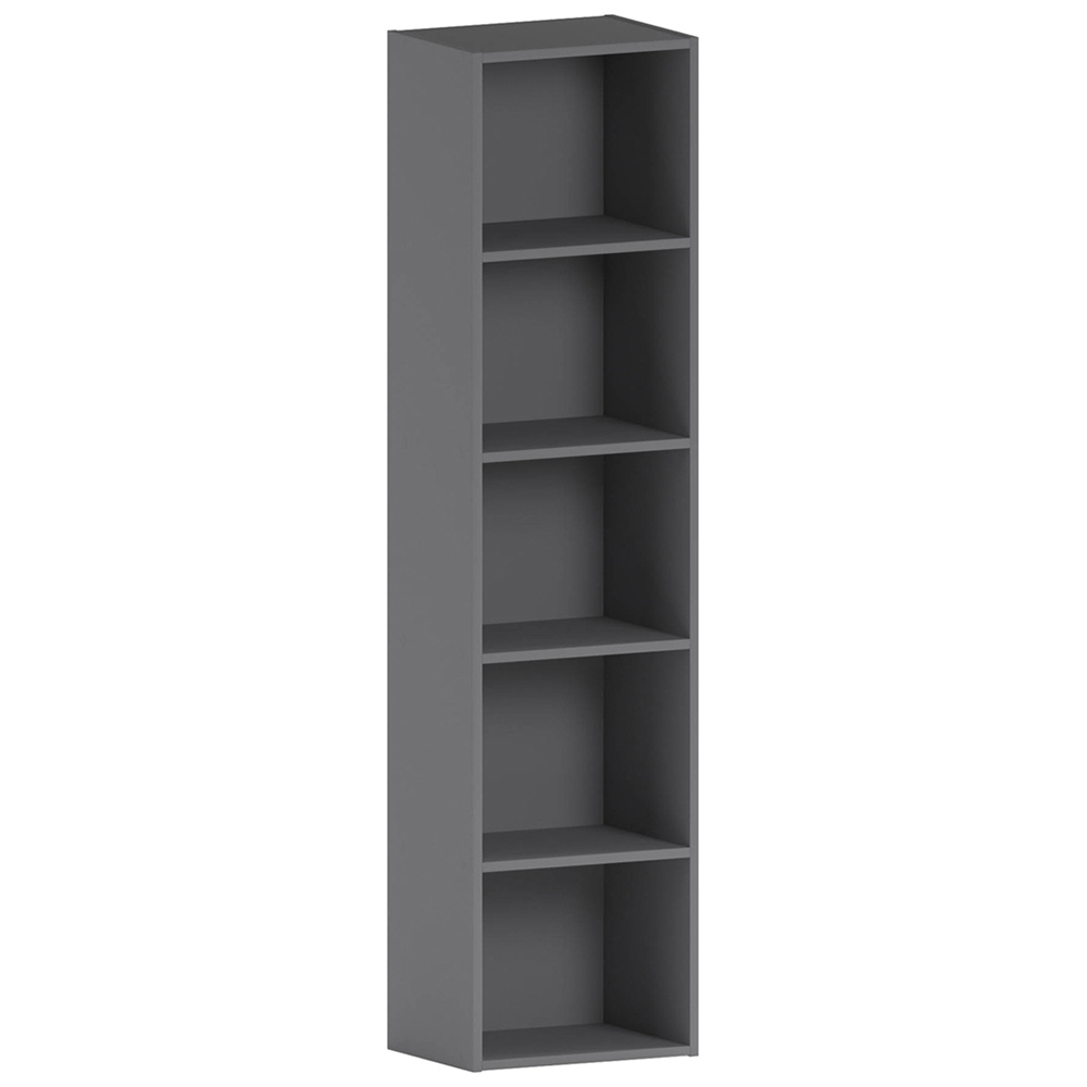 Vida Designs Oxford 5 Shelf Grey Bookcase Image 2