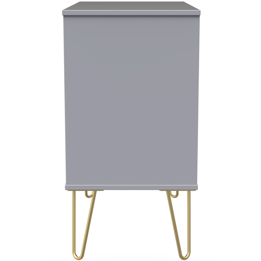 Crowndale Diamond 3 Drawer Matt Shadow and Grey Chest of Drawers Image 4