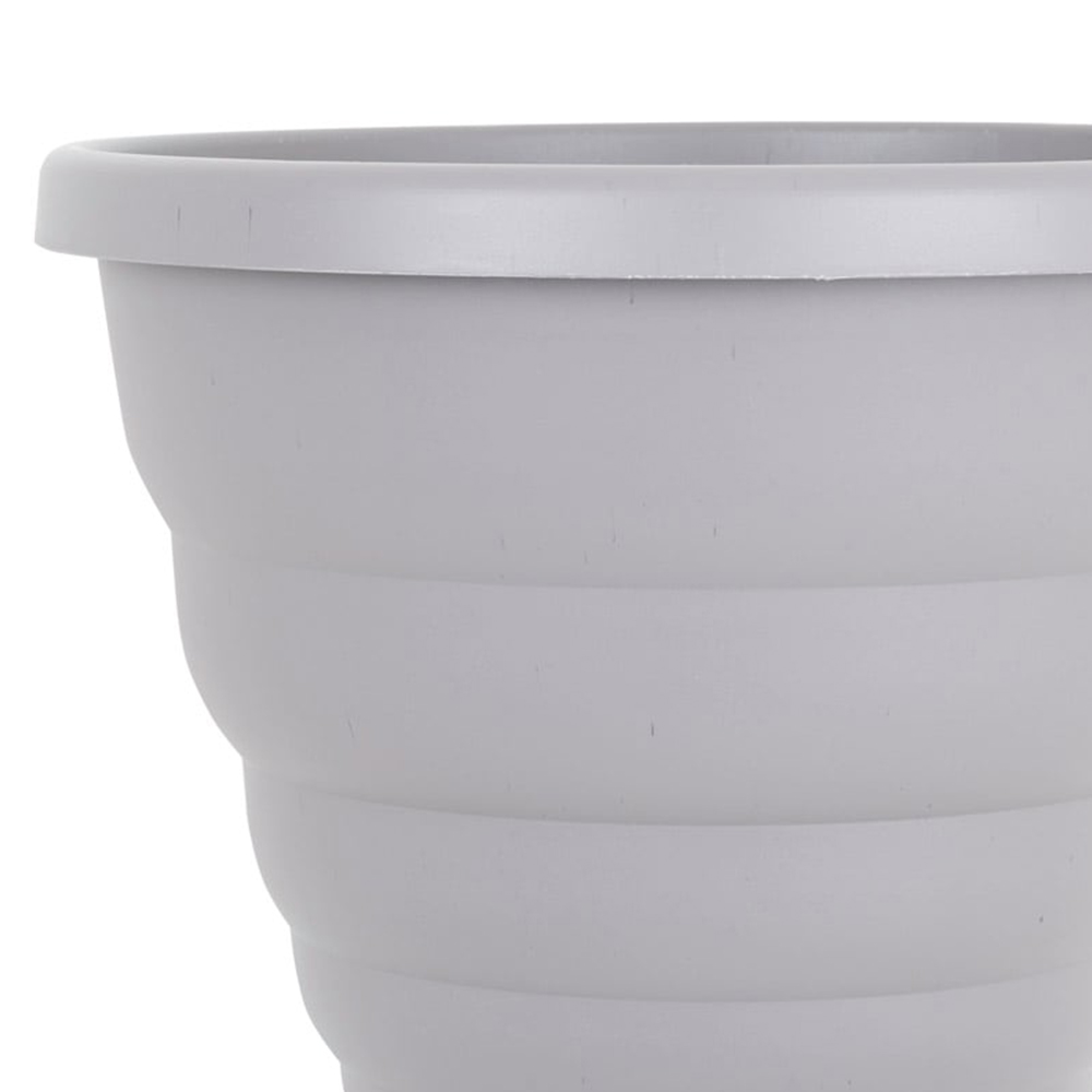 Wham Beehive Cement Grey Round Recycled Plastic Pot 66cm Image 3