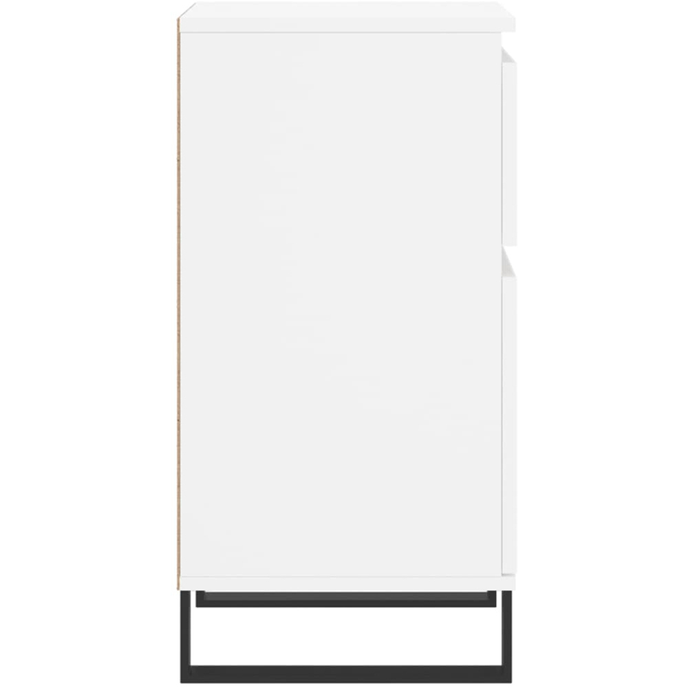 vidaXL Single Door Single Drawer White Sideboard Image 6