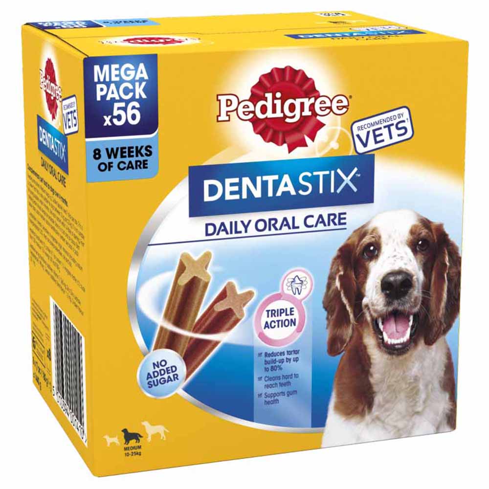 Pedigree 56 pack Dentastix Daily Dental Chews Medium Dog Treats Image 3