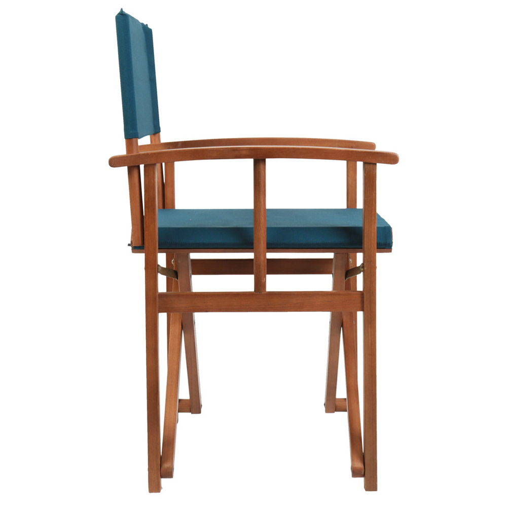 Charles Bentley FSC Eucalyptus Pair Director Chairs Teal Image 3