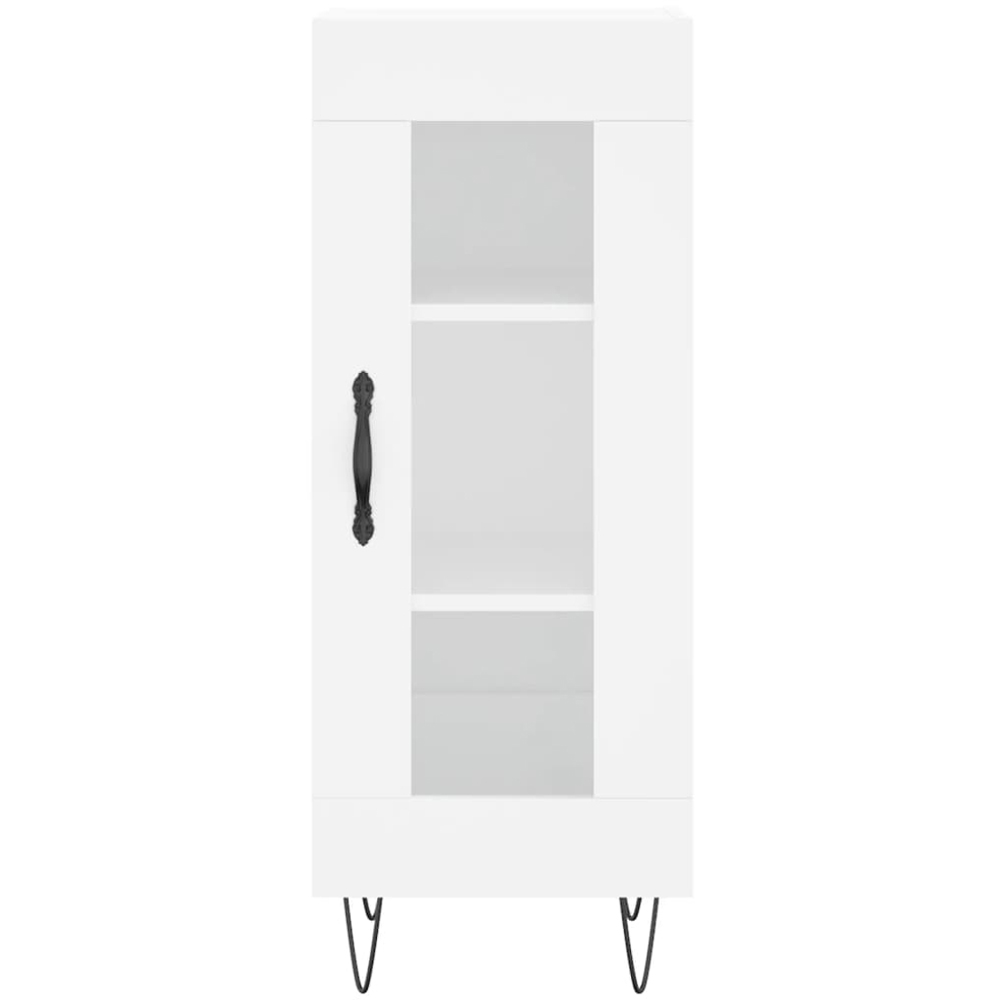 vidaXL 2 Door White Slim Glass Highboard Image 6