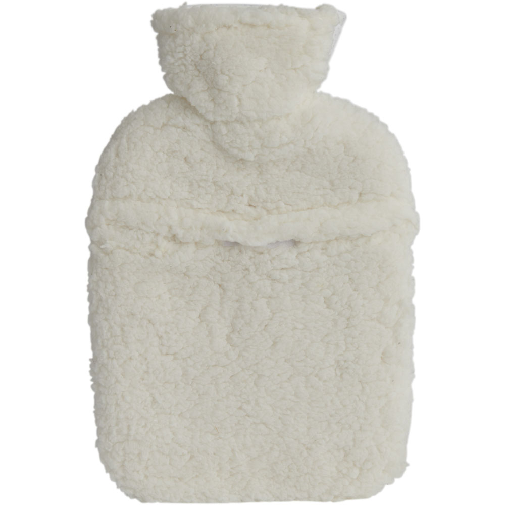 Single Wilko Hot Water Bottle with Plush Cover in Assorted styles Image 7