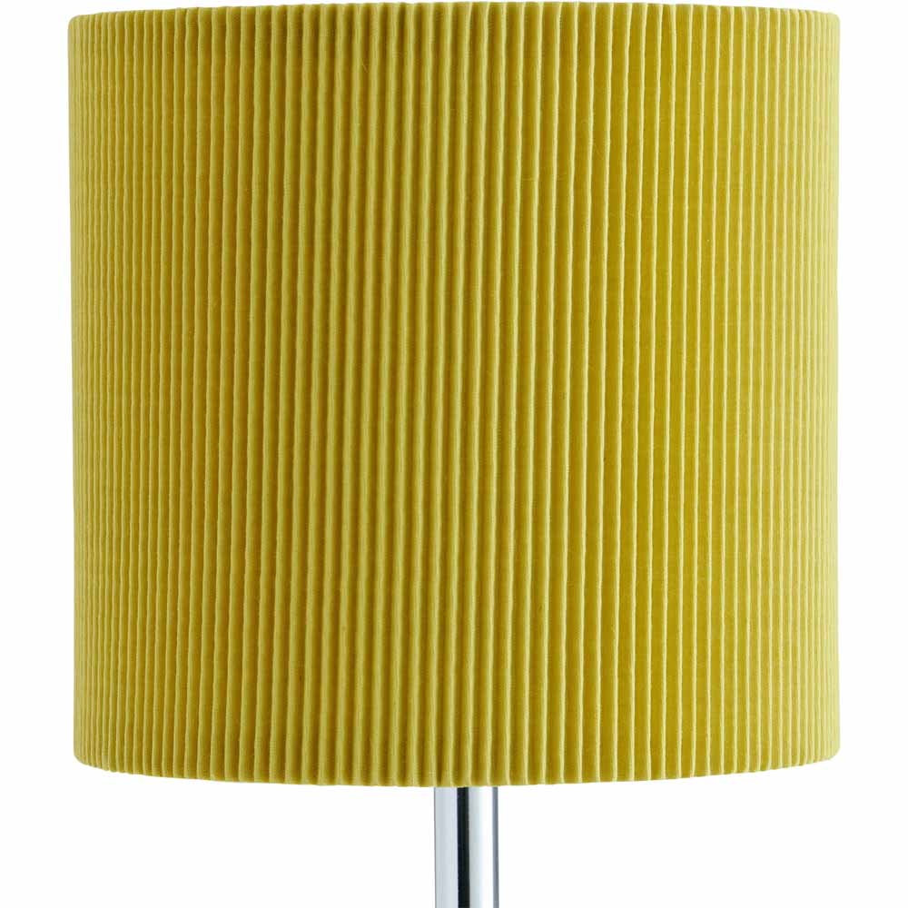 Wilko Mustard Micro Pleat Table Lamp Image 2