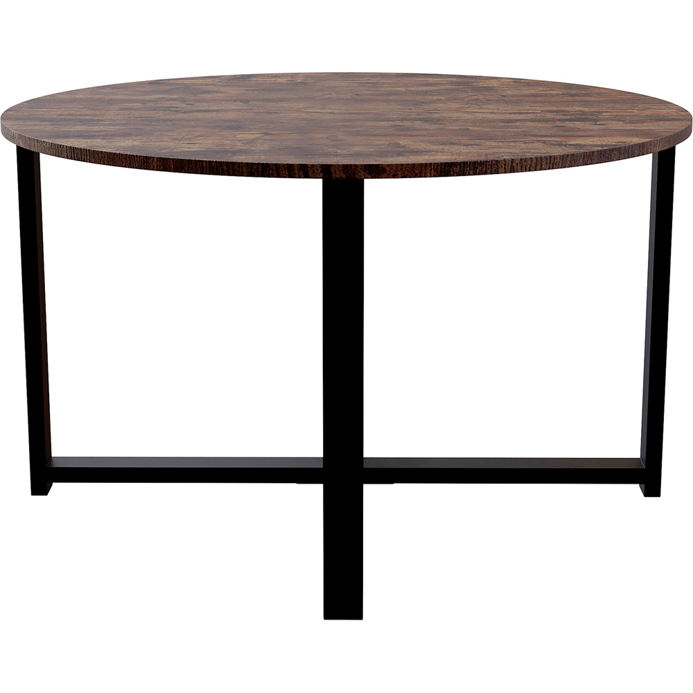 Vida Designs Brooklyn Dark Wood Round Coffee Table Image 5