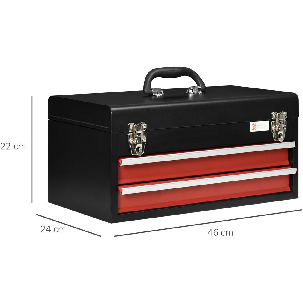 DURHAND 5 Tray Black Steel Tool Box Image 7