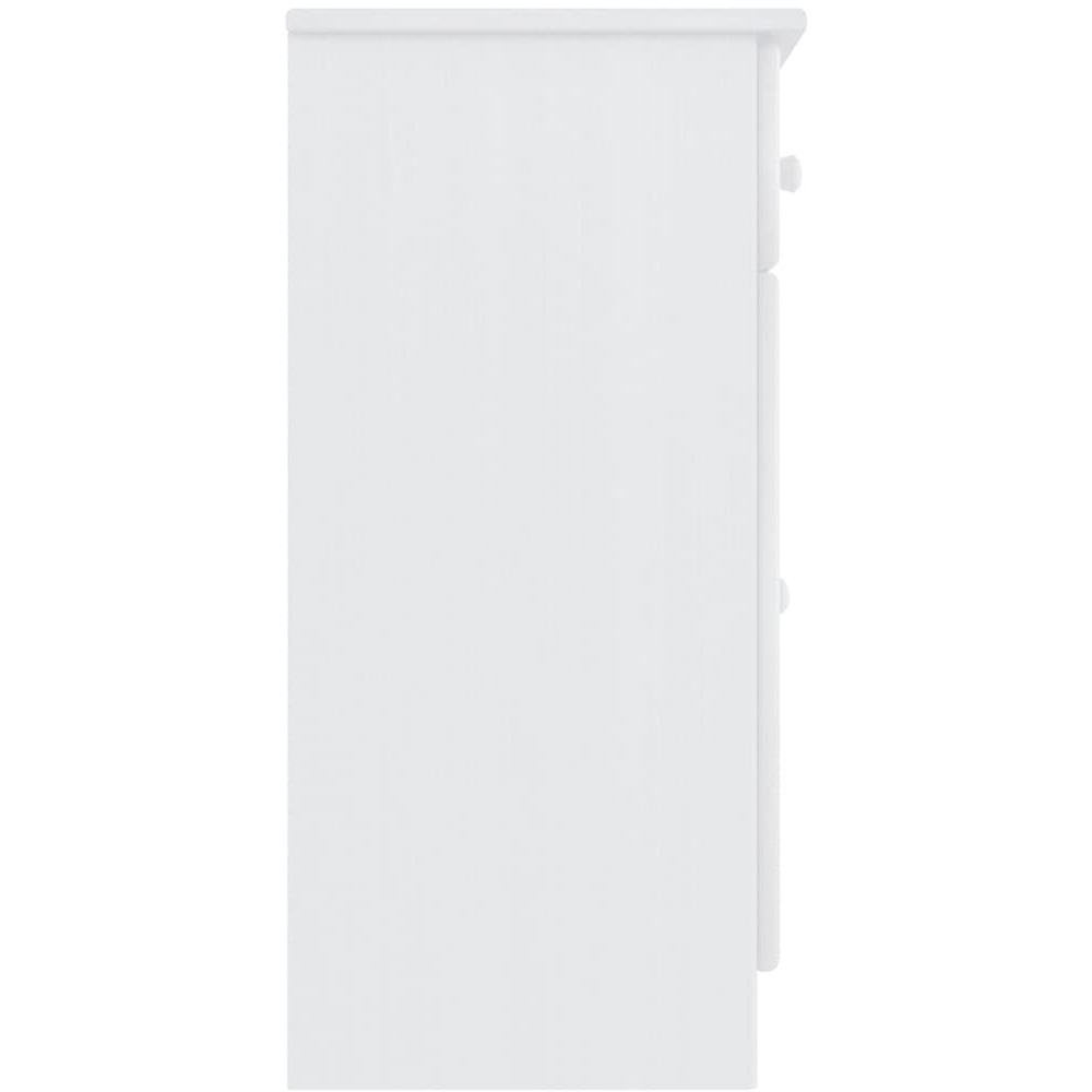vidaXL Alta 2 Door 2 Drawer White Solid Pine Wood Sideboard Image 5