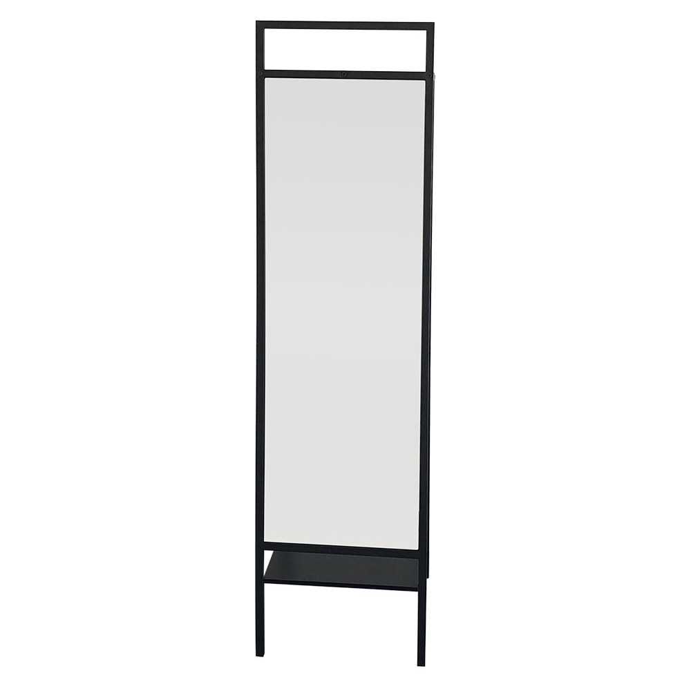 Living and Home Metal Floor Mirror with Coat Rack Image 3