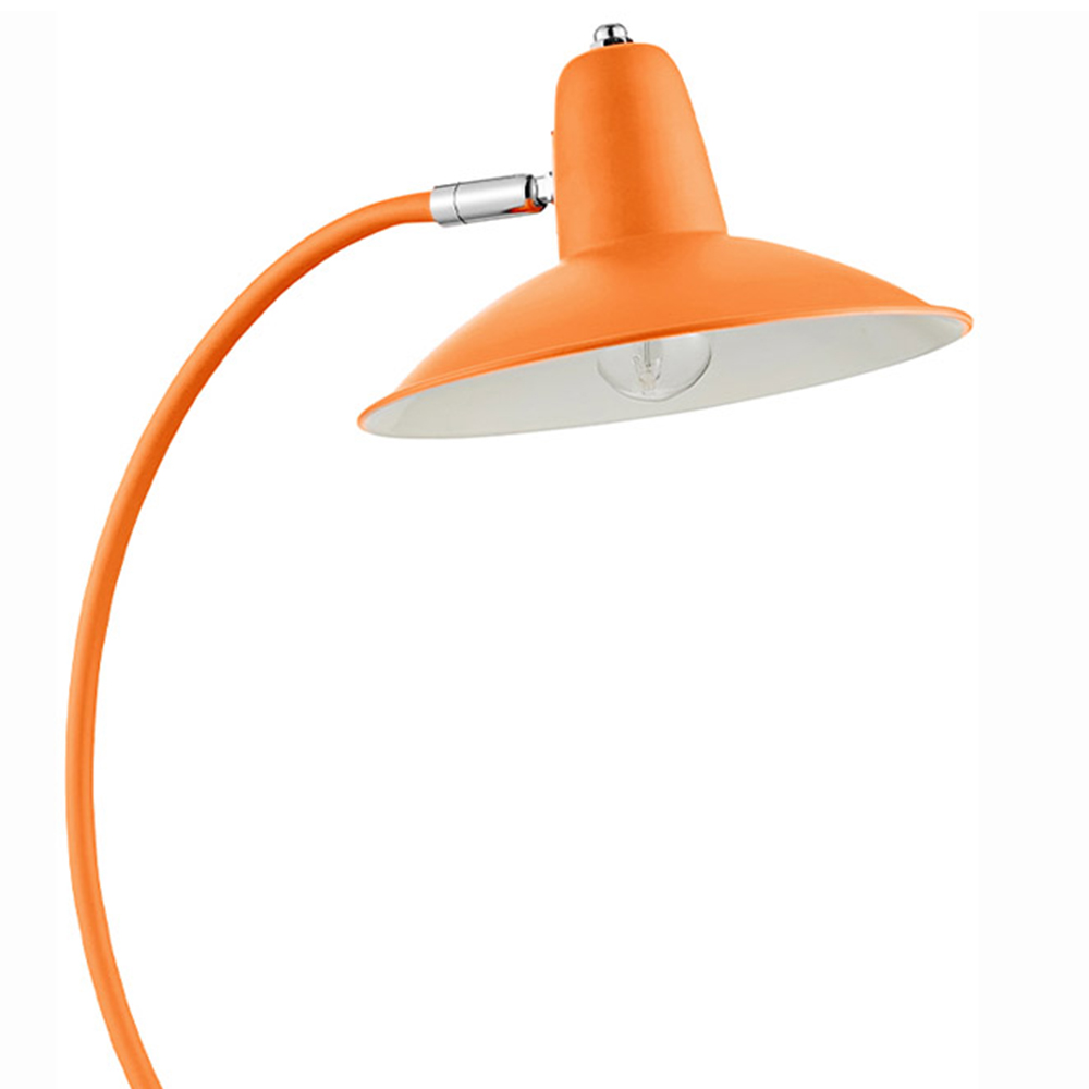 The Lighting and Interiors Orange Charlie Curved Desk Lamp Image 4