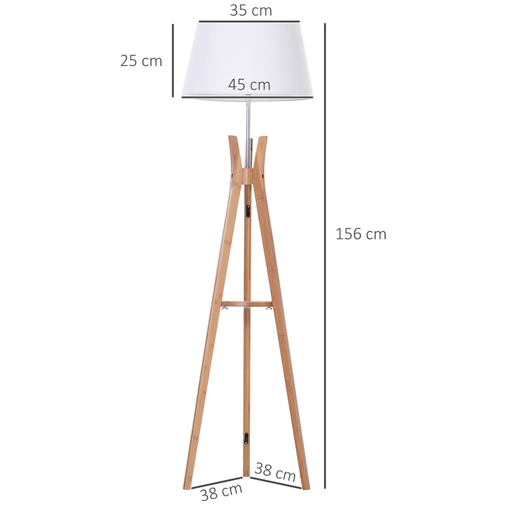 HOMCOM Tripod Floor Lamp Light Image 6