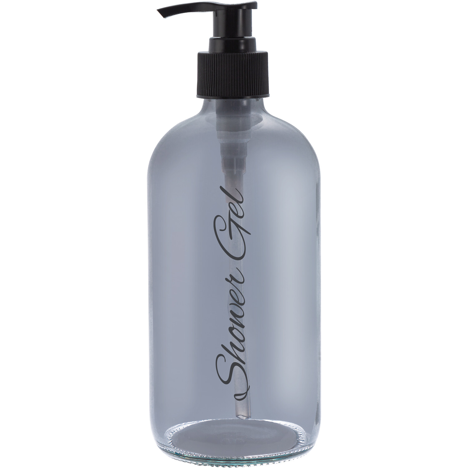 Glass Shower Gel Bottle Image 1