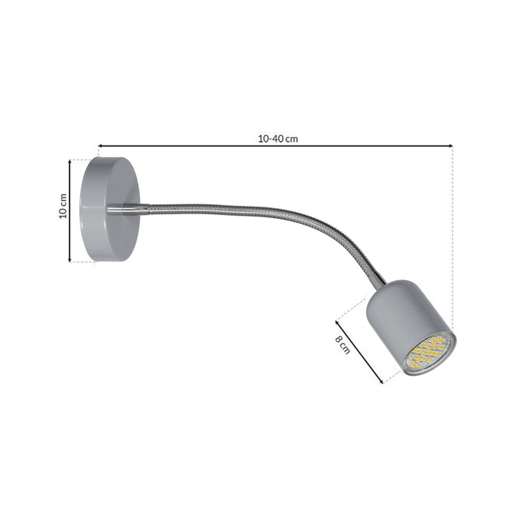 Milagro Maxi Grey Wall Lamp 230V Image 6