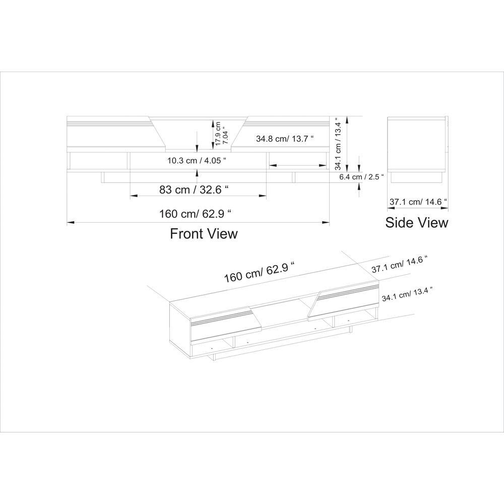 Decorotika Aspatria White and Cordoba TV Unit Image 6