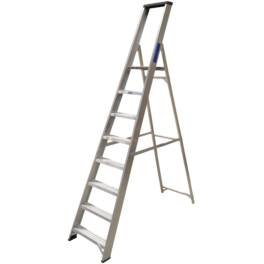 Lyte Ladders & Towers Professional Aluminium 8 Tread Platform Step Ladder with Tool Tray Image 1