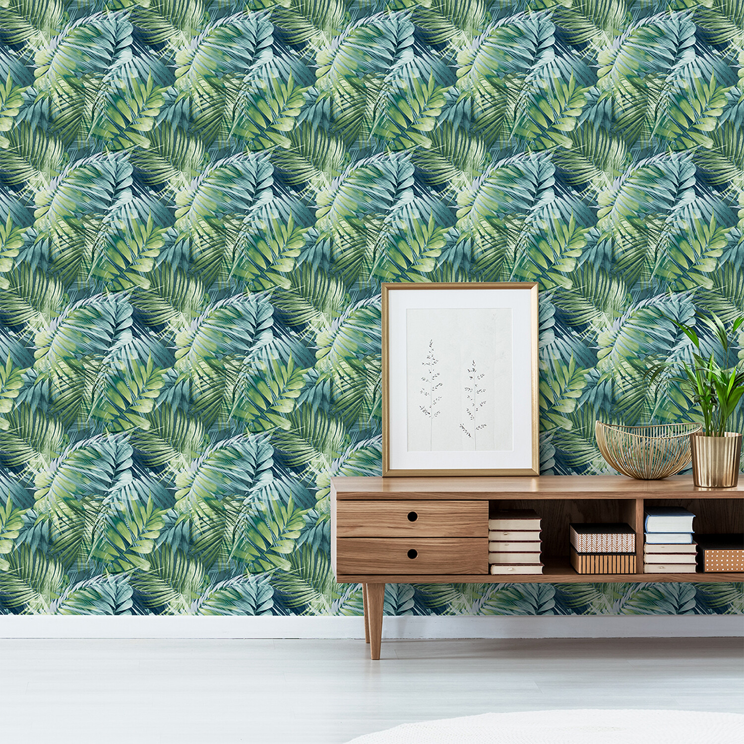 Antigua Palm Wallpaper - Green Image 2