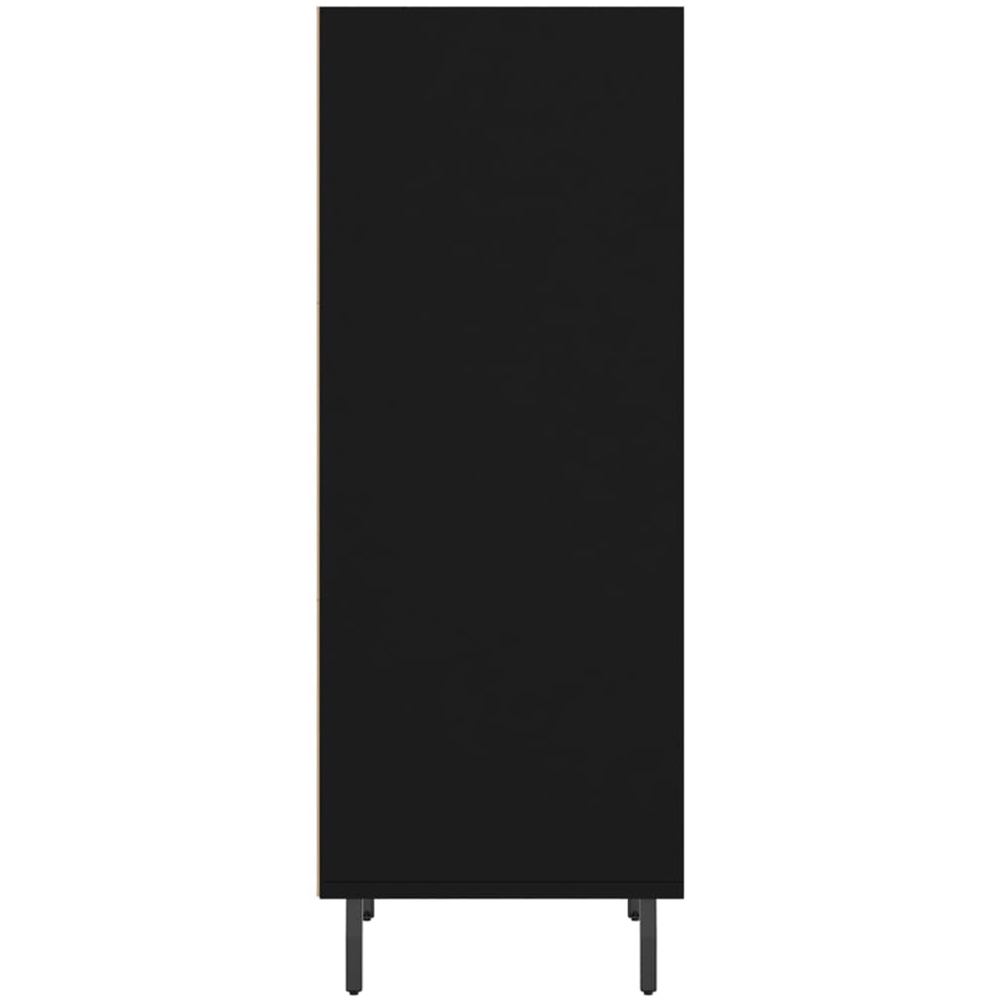 vidaXL 3 Shelf Black Wooden Sideboard Image 5