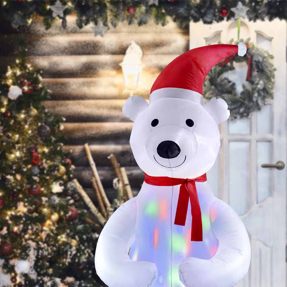 Inflatable Polar Bear Disco Light 6ft Image 5