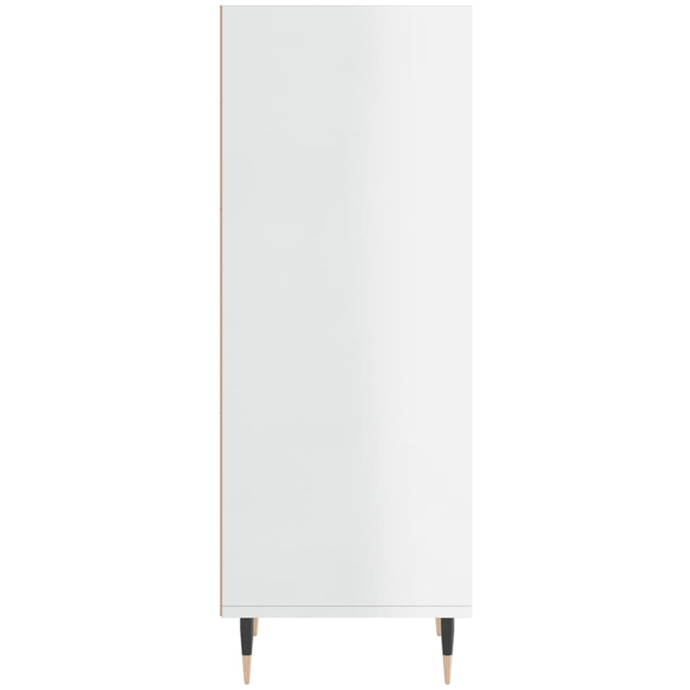 vidaXL 3 Shelf High Gloss White Sideboard Image 5