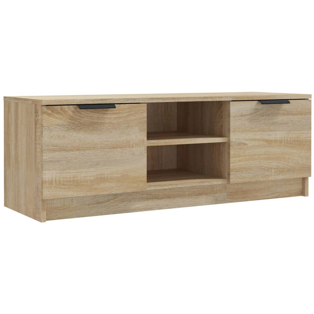 vidaXL 2 Door 2 Open Compartment Sonoma Oak TV Cabinet Image 2