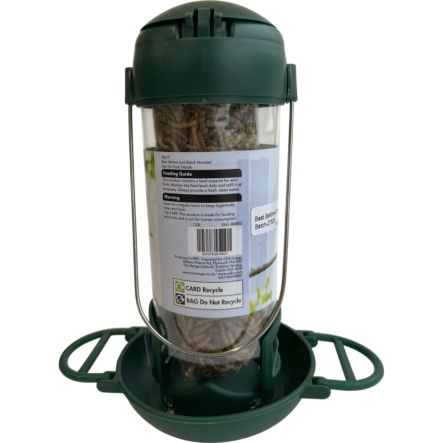 Pre-Filled Dried Mealworm Bird Feeder Image 2