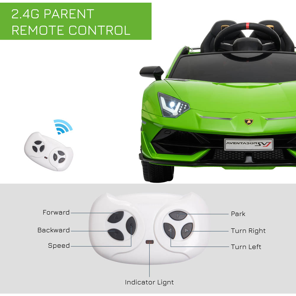 Tommy Toys Lamborghini SVJ Kids Ride On Electric Car Green 12V Image 5