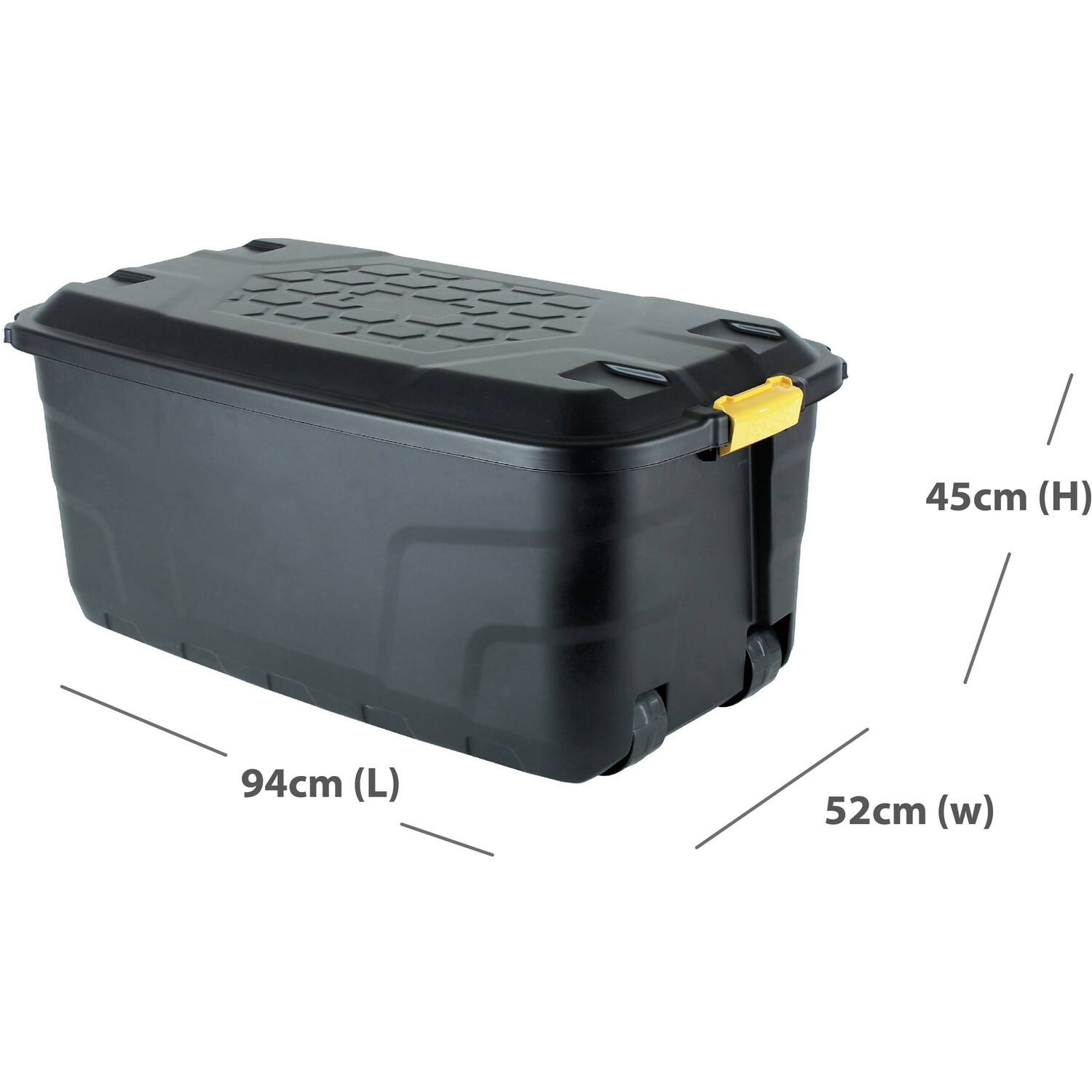 Strata Heavy Duty Box with Wheels 145L Black Image 2