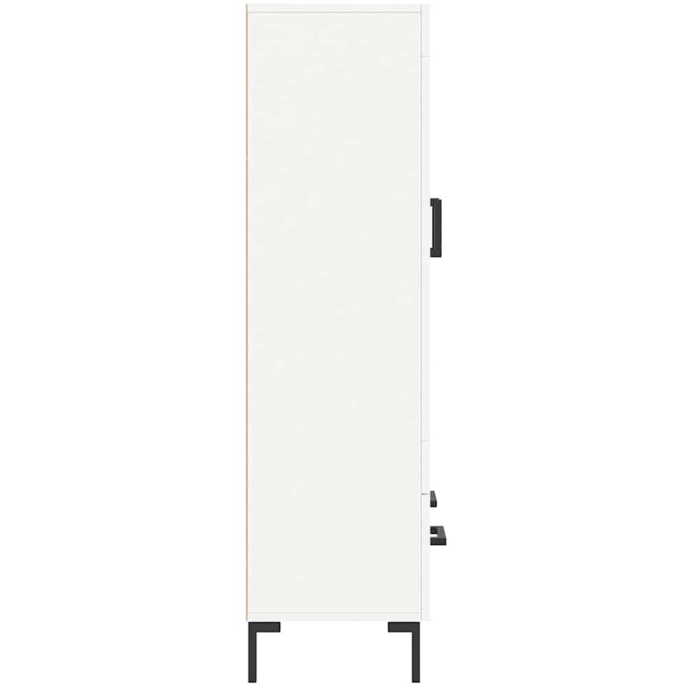 vidaXL 2 Door Single Drawer 2 Shelf White Highboard Image 7