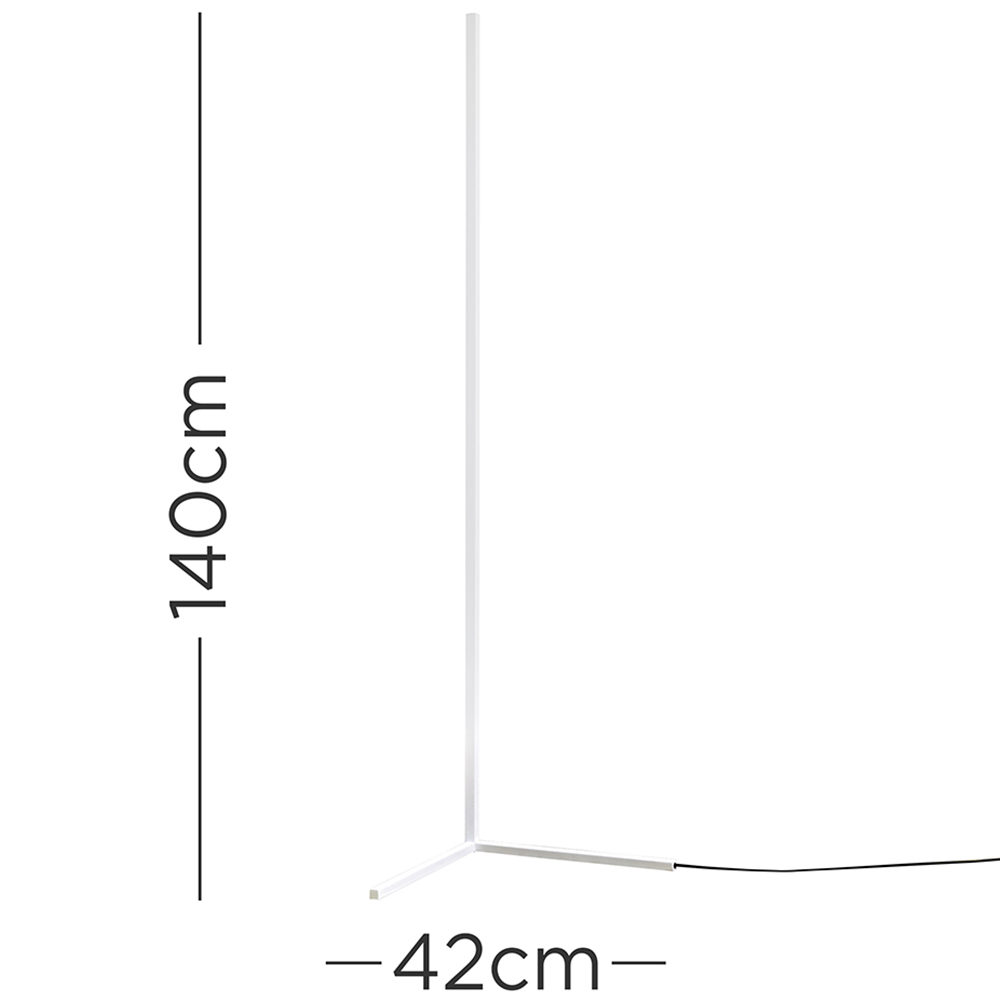 ValueLights Triton White LED Floor Lamp Image 6
