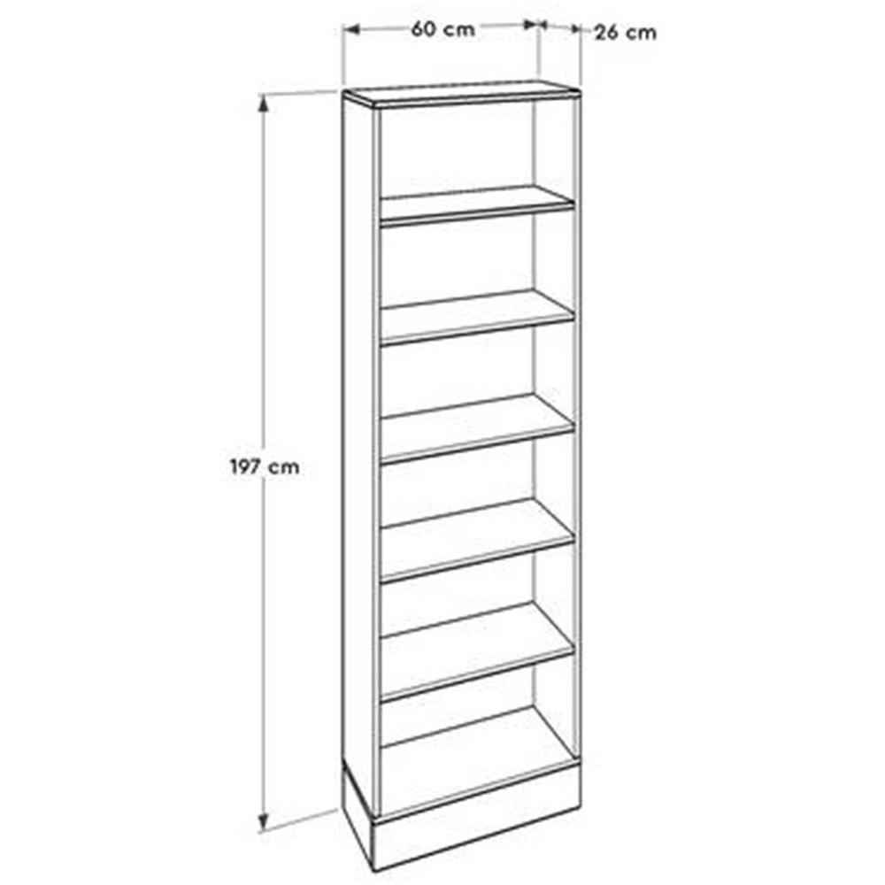 FWStyle 6 Tier White and Oak Shelving Unit Image 5