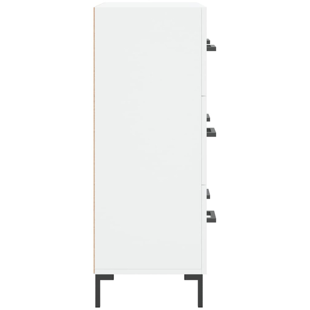 vidaXL 3 Drawer White Sideboard Image 7