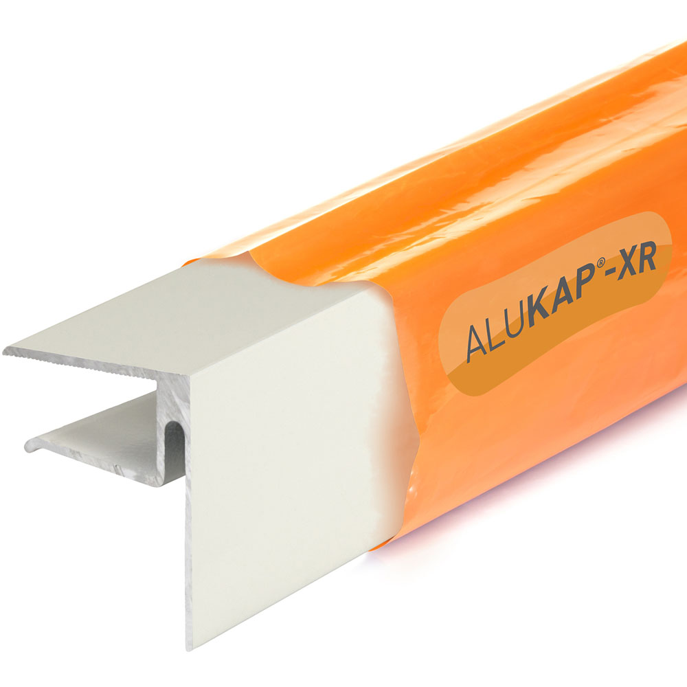 Alukap-XR 16mm White End Stop Bar 2.4m Image 1