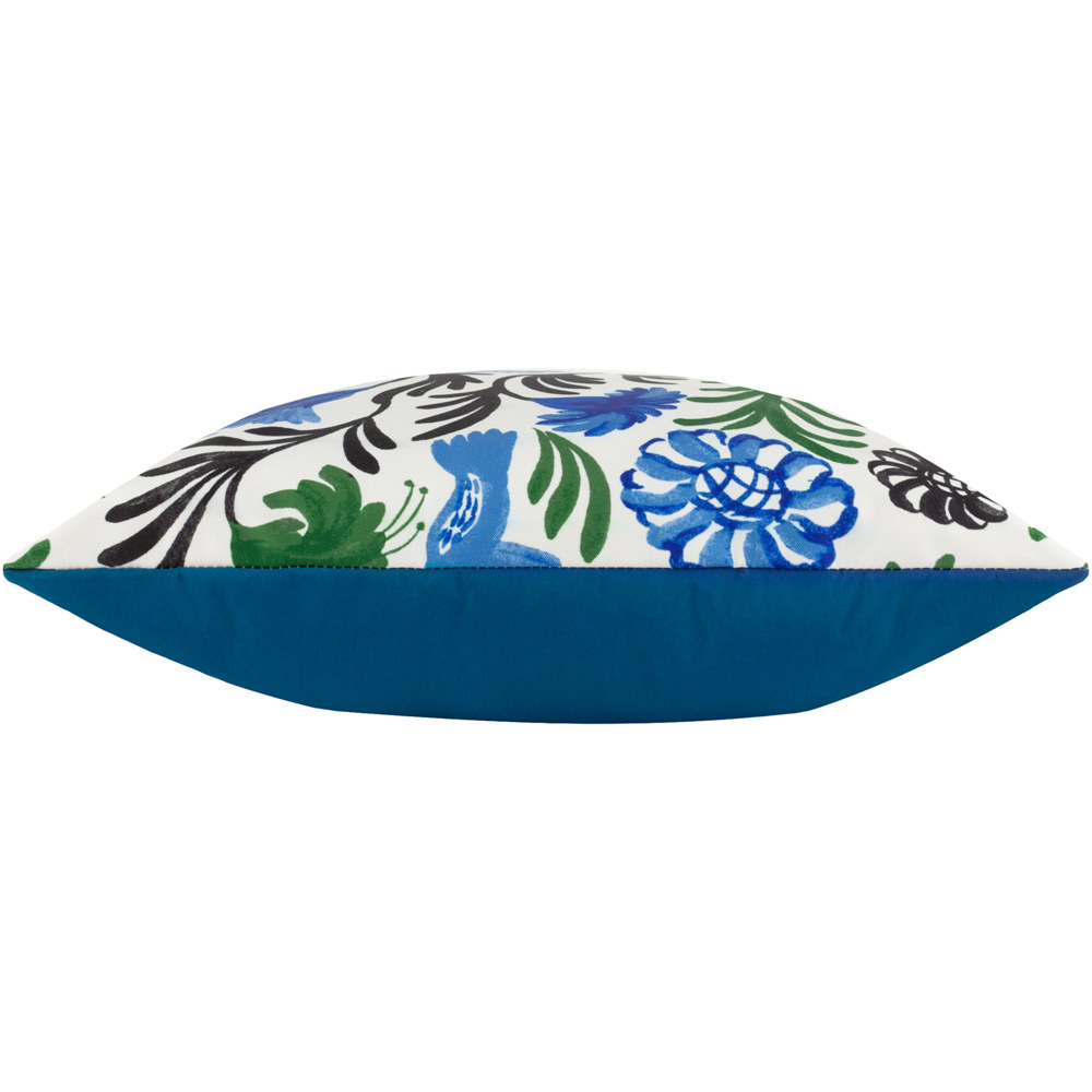 furn Aljento Blue Floral Polyester Filled Outdoor Cushion Image 3