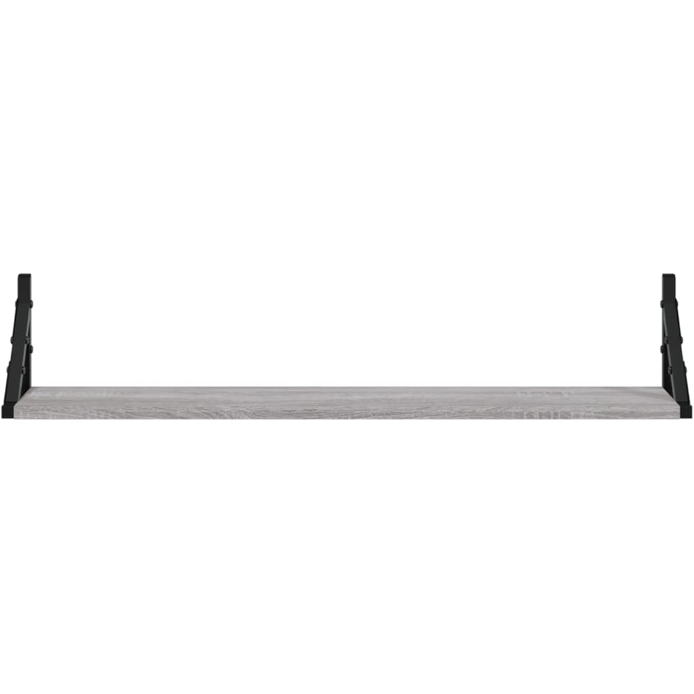 vidaXL Grey Wall Mounted Wall Shelf 2 Pack Image 4