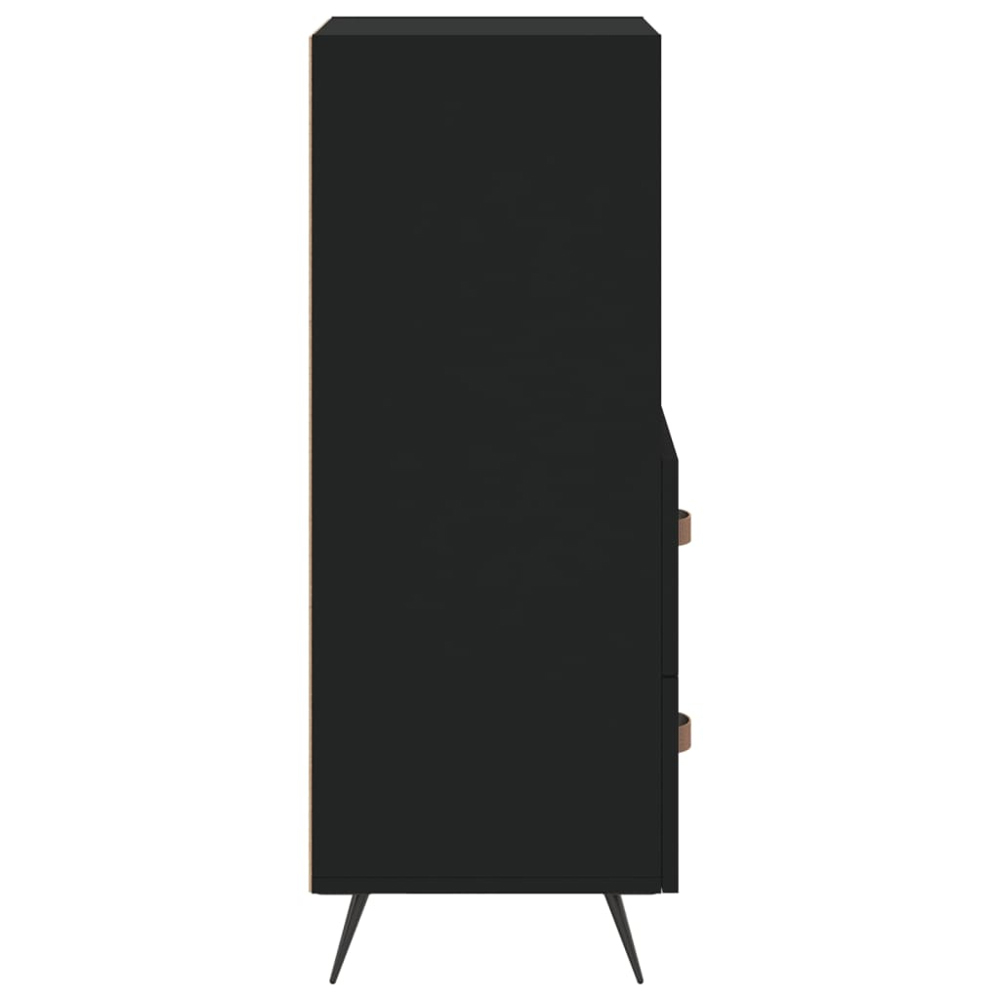 vidaXL 2 Drawer Single Shelf Black Sideboard Image 7