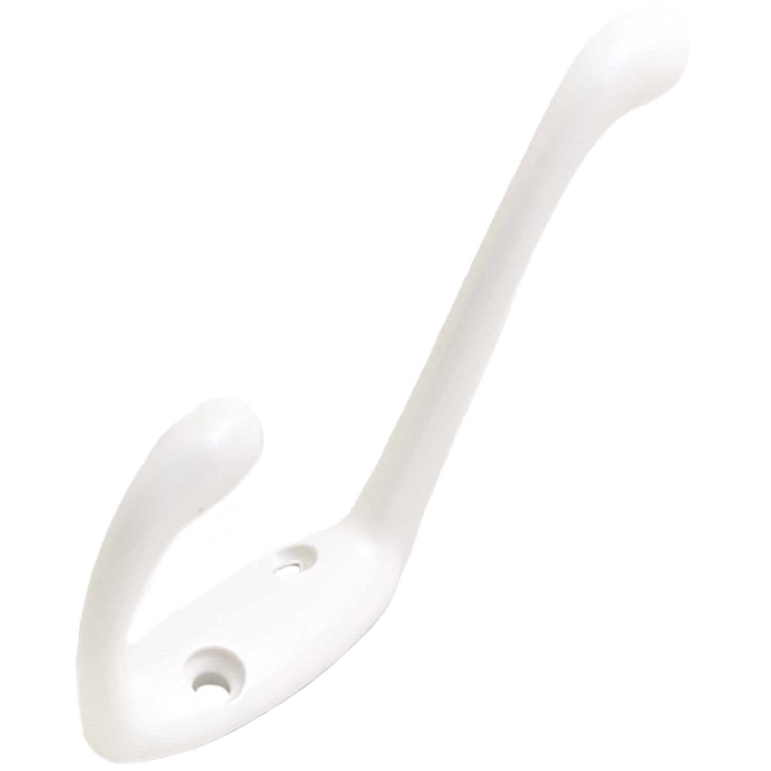 White 2 Prong Hat and Coat Hook Image 1