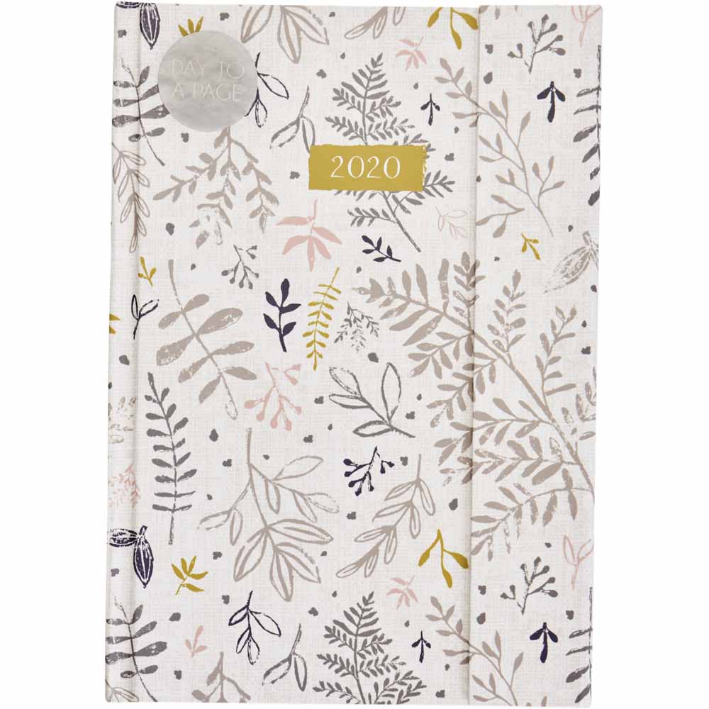 Wilko A5 Floral Day to a Page Diary Wilko