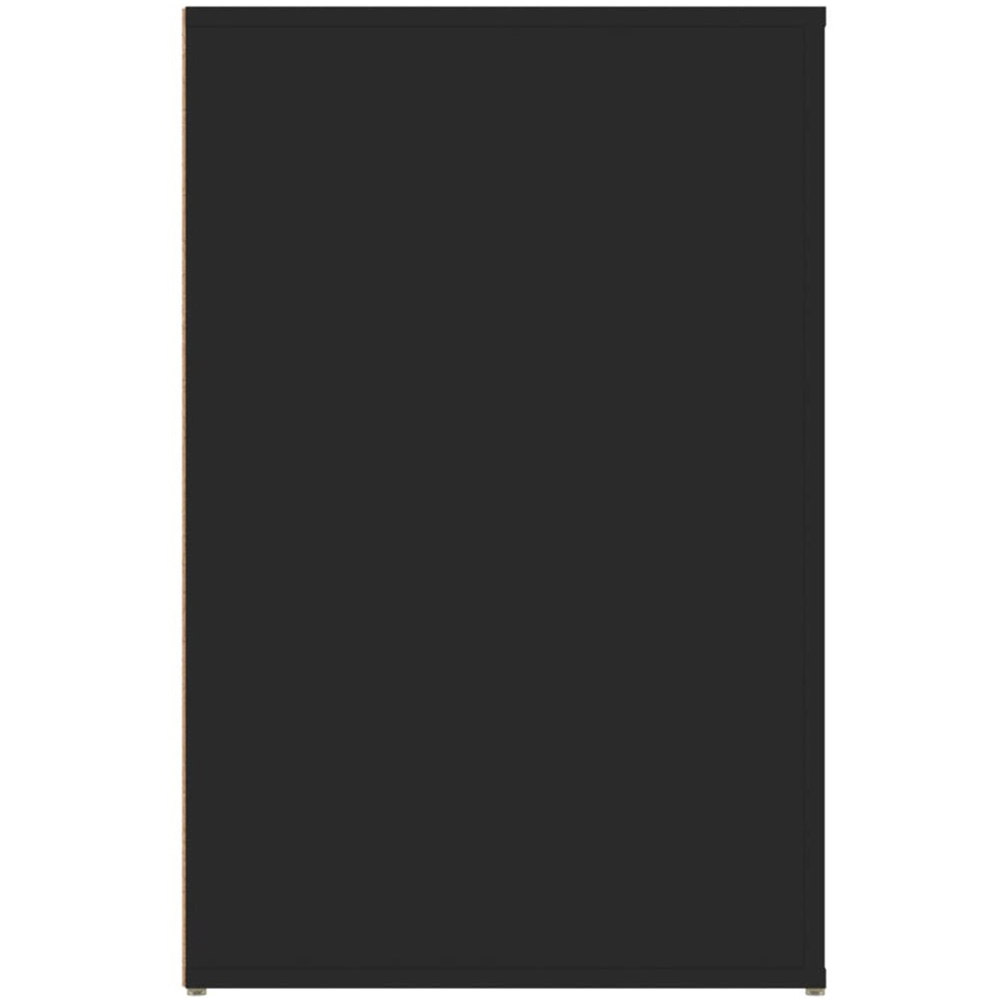 vidaXL Single Door Single Drawer Computer Desk Black Image 6
