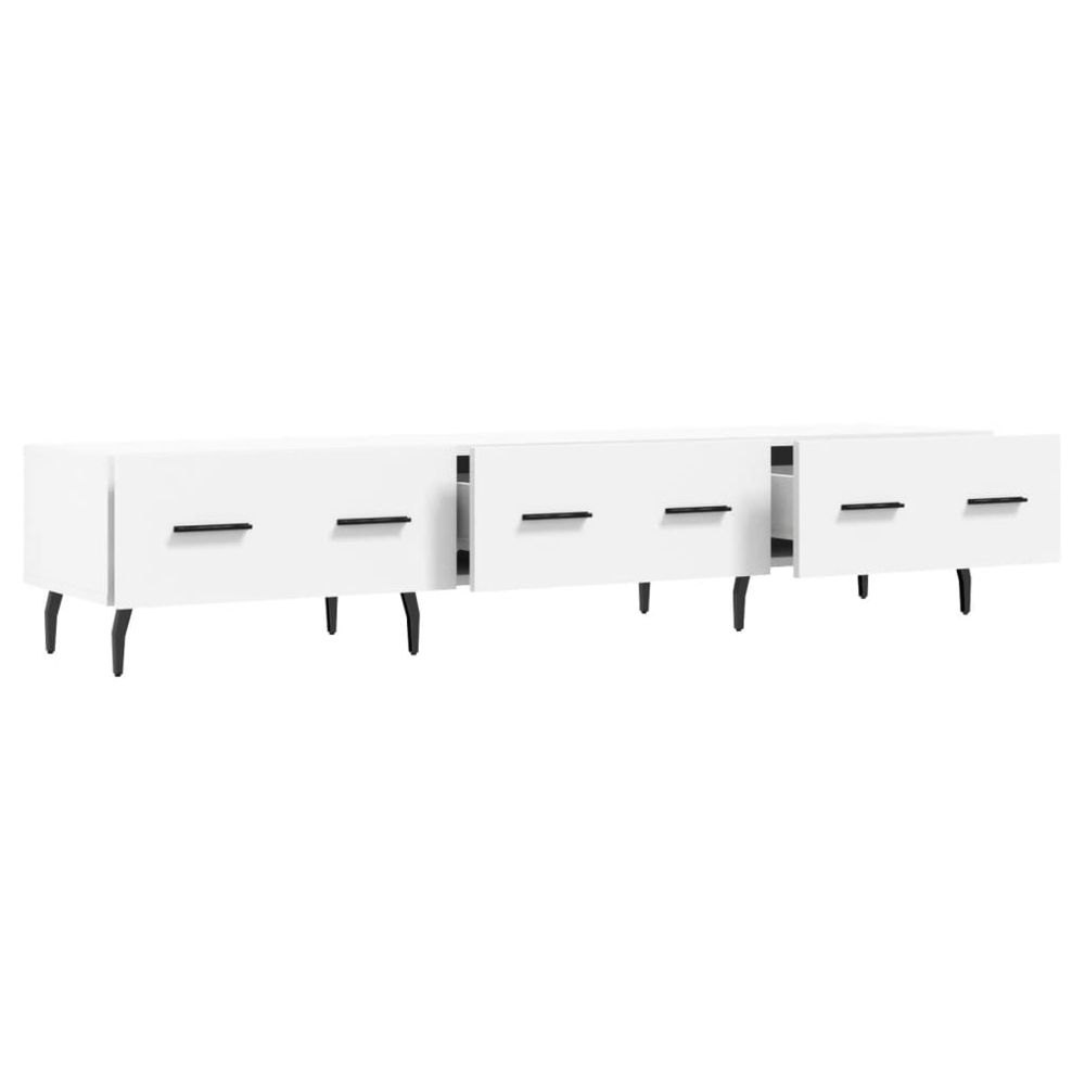 vidaXL 3 Drawer White TV Cabinet Image 6